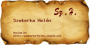 Szekerka Helén névjegykártya